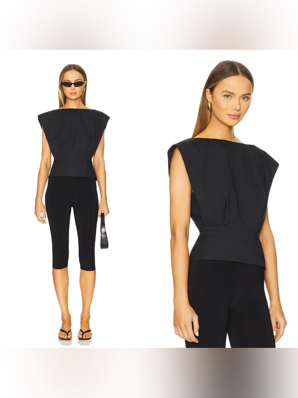 NWT EAVES Lana Top in Black
